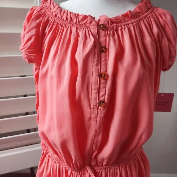 NWT Kate Spade New York Lychee Off the Shoulder Romper Swim Cover Up Sz S - Picture 5 of 16